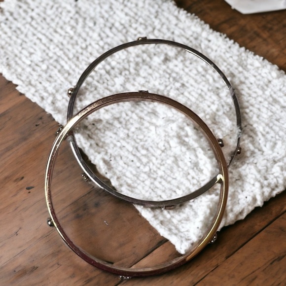 2 Coach 💛 Bangle Bracelet Set. Gold and Silver - Picture 2 of 6